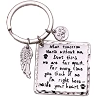 Melix Home Cat Dog Memorial Gifts Keychain Necklace Loss of Dog Gifts Pet Sympathy Gifts for Dogs Jewelry