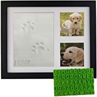 Ultimate Dog or Cat Pet Pawprint Keepsake Kit & Picture Frame - Premium Wooden Photo Frame, Clay Mold for Paw Print…
