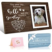 Tuobsm Pet Memorial Gifts - Paw Prints Sympathy Picture Frame for Pet Loss, Dog and Cat Memotial Gifts,4x6 Photo
