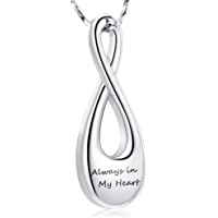 Imrsanl Infinity Cremation Jewelry for Ashes Urn Necklace Pendants for Ashes Holder Memorial Keepsake Cremation Ashes…