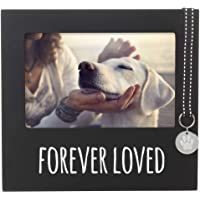 Pearhead Pet Forever Loved Collar Tag Memorial Keepsake Picture Frame, Black 7.25x6.75x0.5 Inch (Pack of 1)