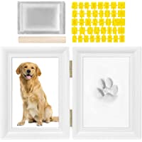 SlowTon Pet Pawprint Keepsake Kit, Picture Frame with Clay Imprint Kit, Personalized Gift for Dogs Pet Lovers