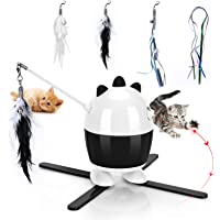 Cat Toys Interactive, Cat Laser Toy & Cat Feather Toys 2 in 1, Recharge Cat Exercise Toys for Indoor Cats, Adjustable…