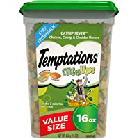 TEMPTATIONS MixUps Crunchy and Soft Cat Treats, 16 oz., Pouches and Tubs