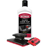 Weiman Cooktop and Stove Top Cleaner Kit - Glass Cook Top Cleaner and Polish 10 oz. Scrubbing Pad, Cleaning Tool, Razor…