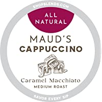 Maud's Caramel Macchiato Cappuccino Coffee Pods (Medium Roast) 16ct. Solar Energy Produced Recyclable Single Serve 1…