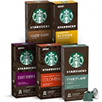 Starbucks by Nespresso, Best Seller Variety Pack (50-count single serve capsules, compatible with Nespresso Original…