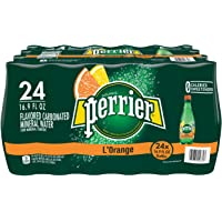 Perrier L'Orange Flavored Carbonated Mineral Water (Lemon Orange Flavor), Plastic Bottles, 16.9 Fl Oz (Pack of 24)