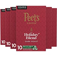 Peet’s Coffee, Holiday Blend 2021 - Dark Roast Coffee - 60 K-Cup Pods for Keurig Brewers (6 Boxes of 10 K-Cup Pods)