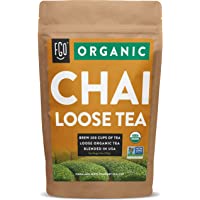 Organic Chai Loose Leaf Tea | Brew 200 Cups | Blended in USA | 16oz/453g Resealable Kraft Bag | by FGO