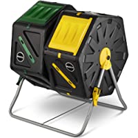 Dual Chamber Compost Tumbler – Easy-Turn, Fast-Working System – All-Season, Heavy-Duty, High Volume Composter with 2…