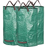 GardenMate 3-Pack 32 Gallons Reusable Garden Waste Bags (H30, D18 inches) - Yard Waste Bags