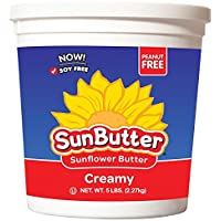 SunButter Sunflower Butter Original Creamy (5lb containers, Pack of 2) , Package may vary