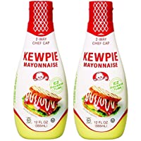 Kewpie Mayonnaise - Japanese Mayo Sandwich Spread Squeeze Bottle - 12 Ounces (Pack of 2)