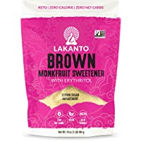 Lakanto Brown Monk Fruit Sweetener - Brown Sugar Substitute, Zero Calorie, Baking, Vegan, Keto Diet Friendly, Zero Net…