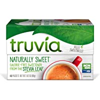 Truvia Natural Stevia Sweetener Packets, (Net Wt. 2.82 oz), 40 Count (Pack of 12)
