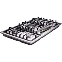 Deli-kit 34 inch Gas Cooktop Dual Fuel Sealed 5 Burners Stainless Steel Gas Cooktop Drop-In Gas Hob DK258-A01 Gas Cooker