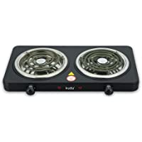Electric Double Hot Plate Electric Burner Cooktop, 5 Level Temperature Control & Stainless Steel Base, Compact and…