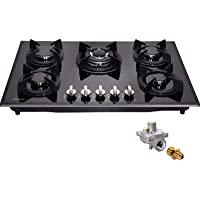 30" Gas Cooktop Dual Fuel 5 Sealed Burners Gas Stovetop Tempered Glass Drop-In Gas Stove DM517-SA01 Gas Hob