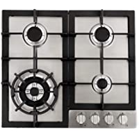 Cosmo 640STX-E 24" Gas Cooktop with 4 sealed Burners, Counter-Top Cooker Cooktop with Cast Iron Grate Stove-Top, Melt…