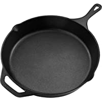 Utopia Kitchen 10.25 Inch - Pre-Seasoned Cast Iron Skillet - Frying Pan - Safe Grill Cookware for Indoor & Outdoor Use…