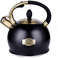 SUSTEAS Stove Top Whistling Tea Kettle-Surgical Stainless Steel Teakettle Teapot with Cool Toch Ergonomic Handle,1 Free…
