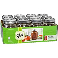 Ball Regular Mouth 16-Ounces Mason Jar with Lids and Bands (12-Units), 12-Pack, AS SHOWN