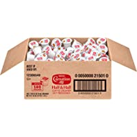 Nestle Carnation Coffee Creamer Half and Half, No Refrigeration, Made with Real Dairy, Box of 180