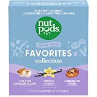 nutpods Favorites Collection, (3-Pack), Toasted Marshmallow, French Vanilla and Cinnamon Swirl, Unsweetened Dairy-Free…