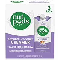 nutpods Toasted Marshmallow, (3-Pack), Unsweetened Dairy-Free Liquid Creamer, Made from Almonds and Coconuts, Whole30…
