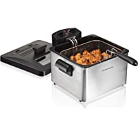 Hamilton Beach Triple Basket Electric Deep Fryer, 19 Cups / 4.5 Liters Oil Capacity, Lid with View Window, Professional…