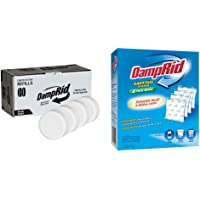 DampRid Fresh Scent Drop 4 Pack-15.8 Oz. Refill Tabs-Moisture Absorber, White & Fragrance Free Moisture Absorber 10.5 oz…