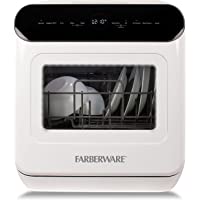Farberware FDW05ASBWHA Complete Portable Countertop Dishwasher with 5-Liter Built-in Water Tank, 5 Programs, Baby Care…