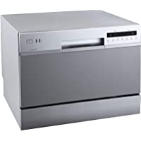 EdgeStar DWP62SV 6 Place Setting Energy Star Rated Portable Countertop Dishwasher - Silver