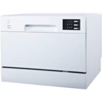 COSTWAY Portable Countertop Dishwasher, with 5-Liter Built-in Water Tank, 5 Washing Programs, Air-dry Function, Fruit…