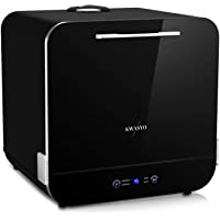Kwasyo Portable Countertop Dishwasher with Fully Automatic Pumping Water,Rotating Powerful Spray Arms & Air-Drying…