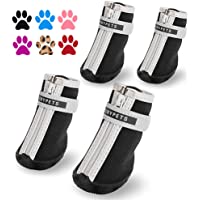 QUMY Dog Shoes for Small Dogs Boots for Hot Pavement Winter Snow Booties for Puppy with Reflective Strip Anti-Slip…