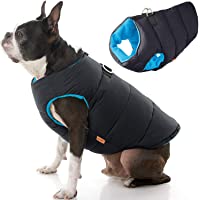 Gooby Padded Vest Dog Jacket - Warm Zip Up Dog Vest Fleece Jacket with Dual D Ring Leash - Winter Water Resistant Small…