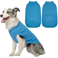 Mihachi Turtleneck Dog Sweater - Winter Coat Apparel Classic Cable Knit Clothes with Leash Hole for Cold Weather, Ideal…