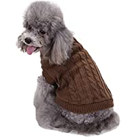 CHBORCHICEN Small Dog Sweaters Knitted Pet Cat Sweater Warm Dog Sweatshirt Dog Winter Clothes Kitten Puppy Sweater