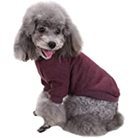 Jecikelon Pet Dog Clothes Knitwear Dog Sweater Soft Thickening Warm Pup Dogs Shirt Winter Puppy Sweater for Dogs (Brown…