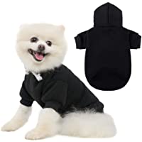 Basic Dog Hoodie - Soft and Warm Dog Hoodie Sweater with Leash Hole and Pocket, Dog Winter Coat, Cold Weather Clothes…
