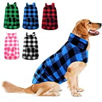 Dog Winter Coat, ASENKU Dog Jacket Plaid Reversible Dog Vest Waterproof Cold Weather Dog Clothes Pet Apparel for Small…