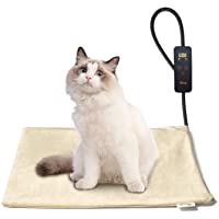 Toozey Pet Heating Pad, Temperature Adjustable Dog Cat Heating Pad with Timer, Waterproof Pet Heating Pads for Cats Dogs…
