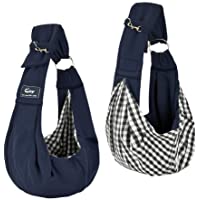 Cuby Dog and Cat Sling Carrier – Hands Free Reversible Pet Papoose Bag - Soft Pouch and Tote Design – Suitable for Puppy…
