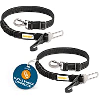 PAWBEE Dog Seat Belt - 2 Pack Upgraded 3-in-1 Easy Clip Dog Seatbelts - Durable Nylon Dog Seatbelt Harness with…