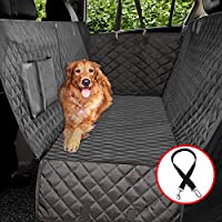Vailge 100% Waterproof Dog Car Seat Covers, Dog Seat Cover with Side Flaps, Pet Seat Cover for Back Seat - Black…