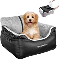 BurgeonNest Dog Car Seat for Small Dogs, Fully Detachable and Washable Dog Carseats Small Under 25, Soft Dog Booster…