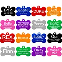 Providence Engraving Pet ID Tags in 8 Shapes, 8 Colors, and Two Sizes - Personalized Dog Tags and Cat Tags with 4 Lines…