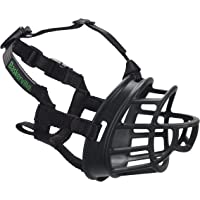 Baskerville Ultra Dog Muzzle Dogs, Prevents Chewing and Biting, Basket Allows Panting and Drinking-Comfortable, Humane…